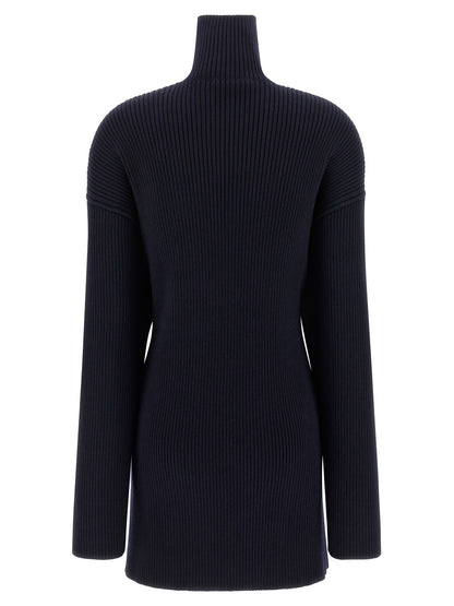Balenciaga Kurzes blaues Wollkleid