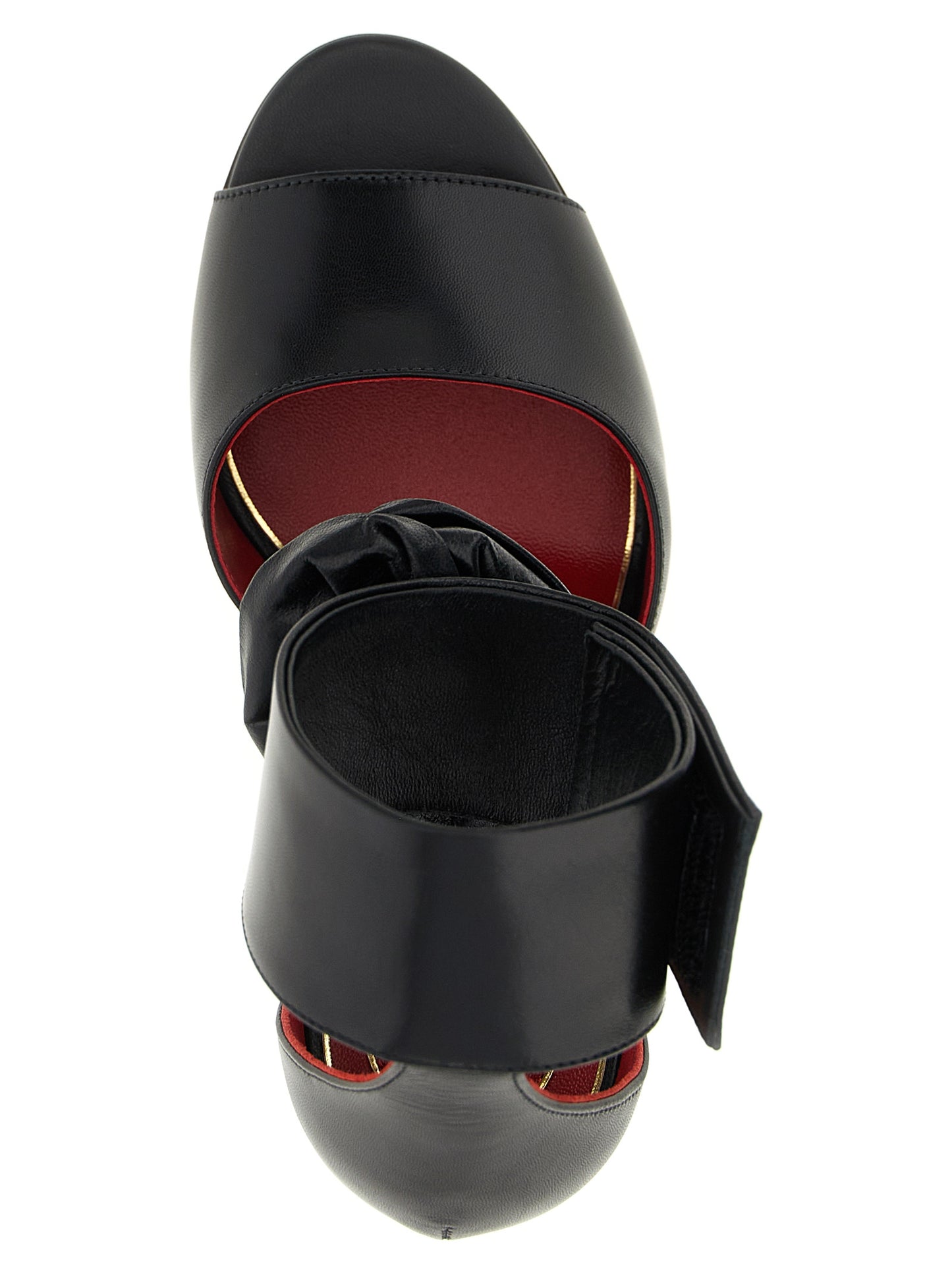 Valentino Garavani Schwarze Stiletto-Sandalen aus Kalbsleder