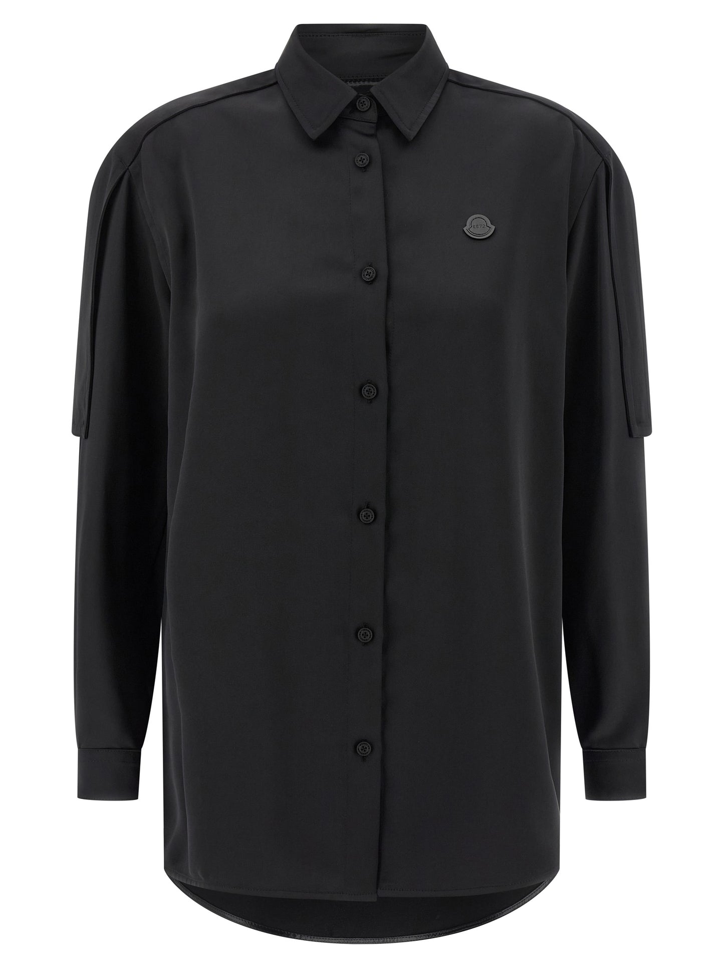 MONCLER GENIUS Schwarze Bluse aus Polyester
