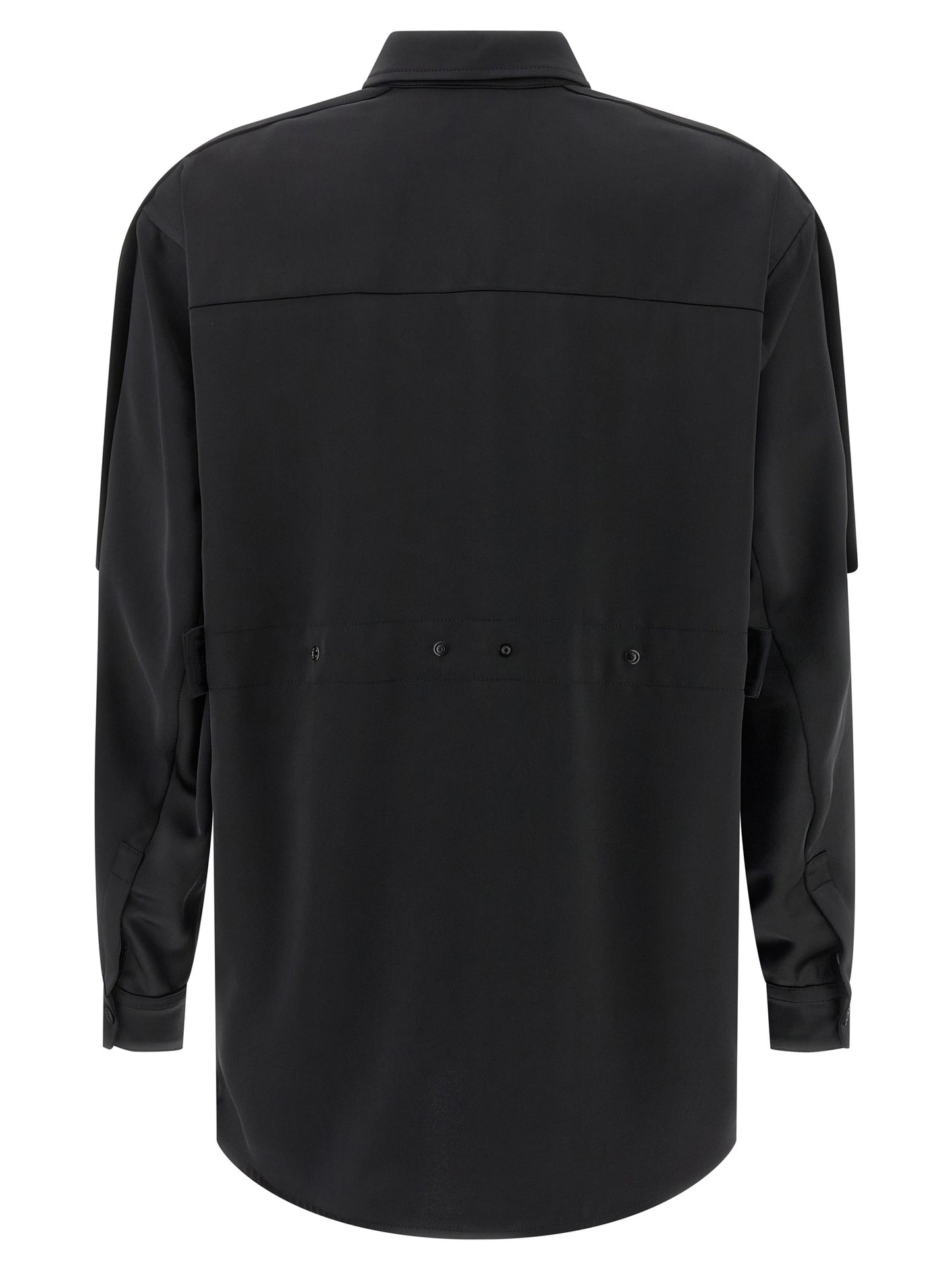 MONCLER GENIUS Schwarze Bluse aus Polyester