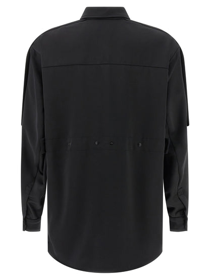 MONCLER GENIUS Schwarze Bluse aus Polyester