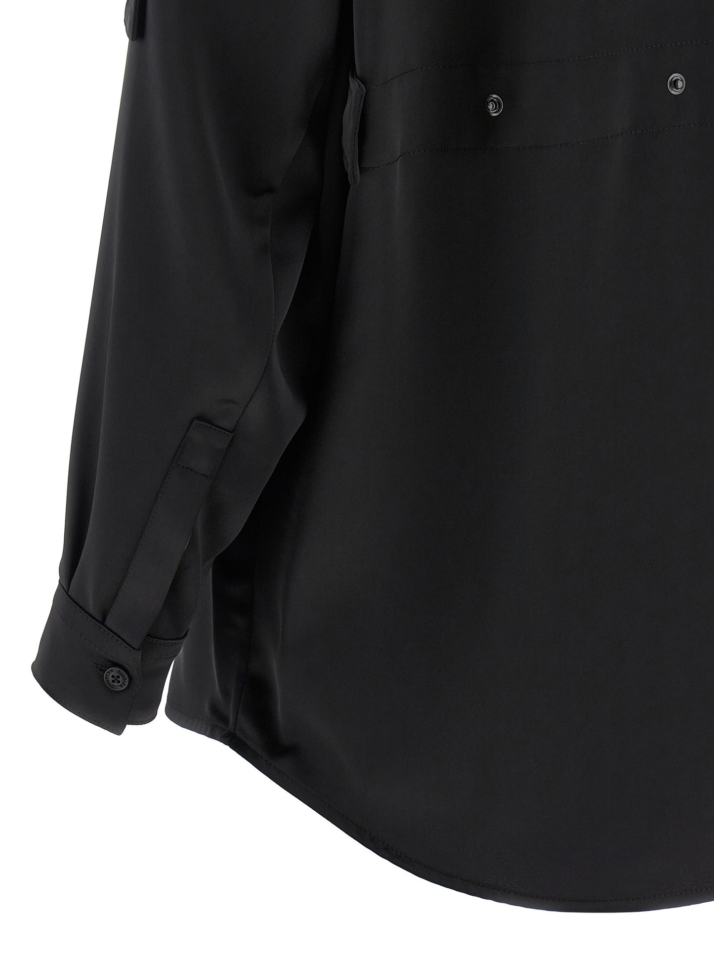 MONCLER GENIUS Schwarze Bluse aus Polyester