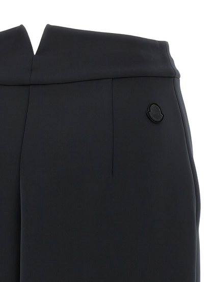 MONCLER GENIUS Schwarzer Midirock aus Polyester