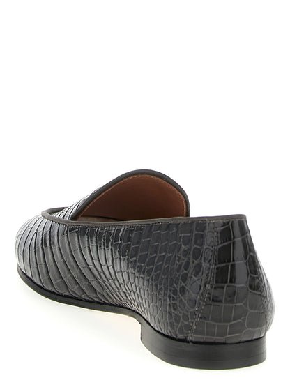 Aquazzura Schwarze Loafer aus Kalbsleder zum Hineinschlüpfen