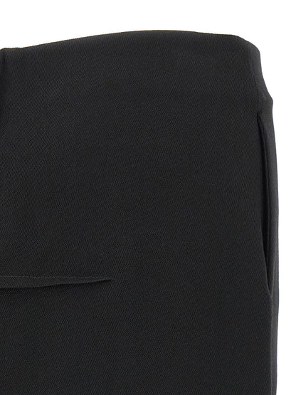 Rick Owens Minirock aus schwarzer Schurwolle