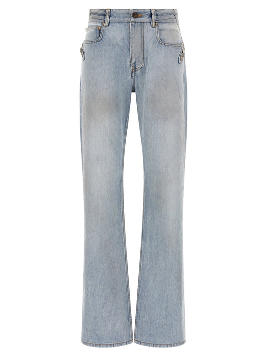 Balenciaga Blaue Jeans aus Baumwolle im geraden Schnitt