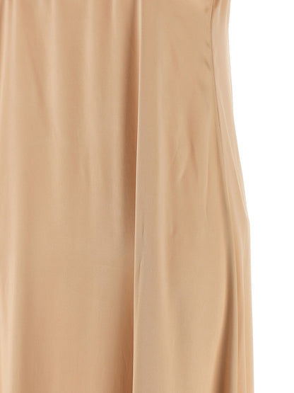 Ferragamo Beigefarbenes Viskose-Maxikleid