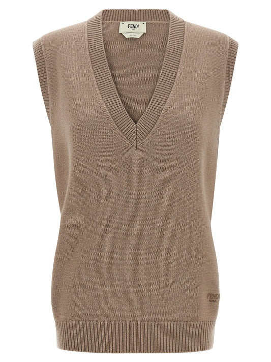 Fendi Beige Kaschmir-Weste