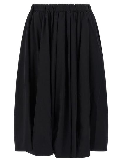 Comme Des Garçons Schwarzer Woll-Minirock