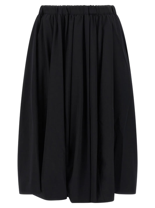 Comme Des Garçons Schwarzer Woll-Minirock