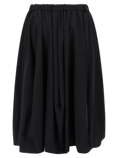 Comme Des Garçons Schwarzer Woll-Minirock