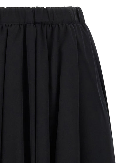 Comme Des Garçons Schwarzer Woll-Minirock