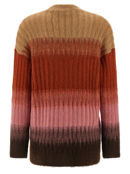 Fendi Mehrfarbige Wollstrickjacke