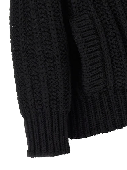 Dolce & Gabbana Schwarzer Cardigan aus Schurwolle