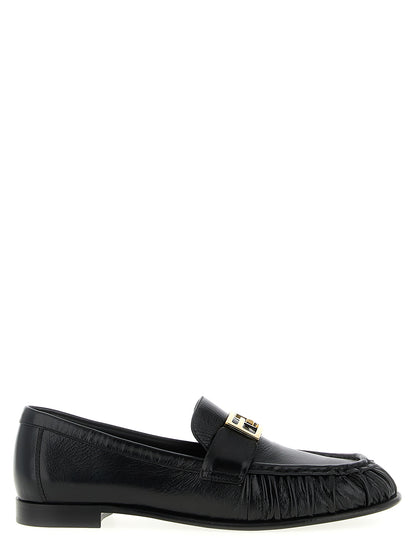 Fendi Schwarze Loafer aus Lammleder zum Schlüpfen