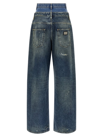 Dolce & Gabbana Blaue Baumwolljeans Denim