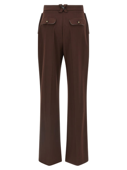 Elisabetta Franchi Braune Freizeithose aus Polyester