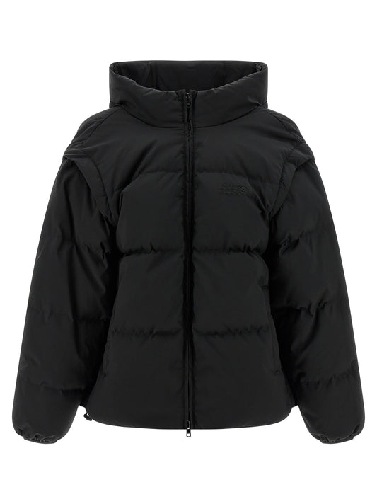 MM6 Maison Margiela Full-Length Polyester Jacket – Black