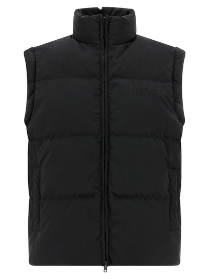 MM6 Maison Margiela Schwarze Polyester-Jacke in voller Länge