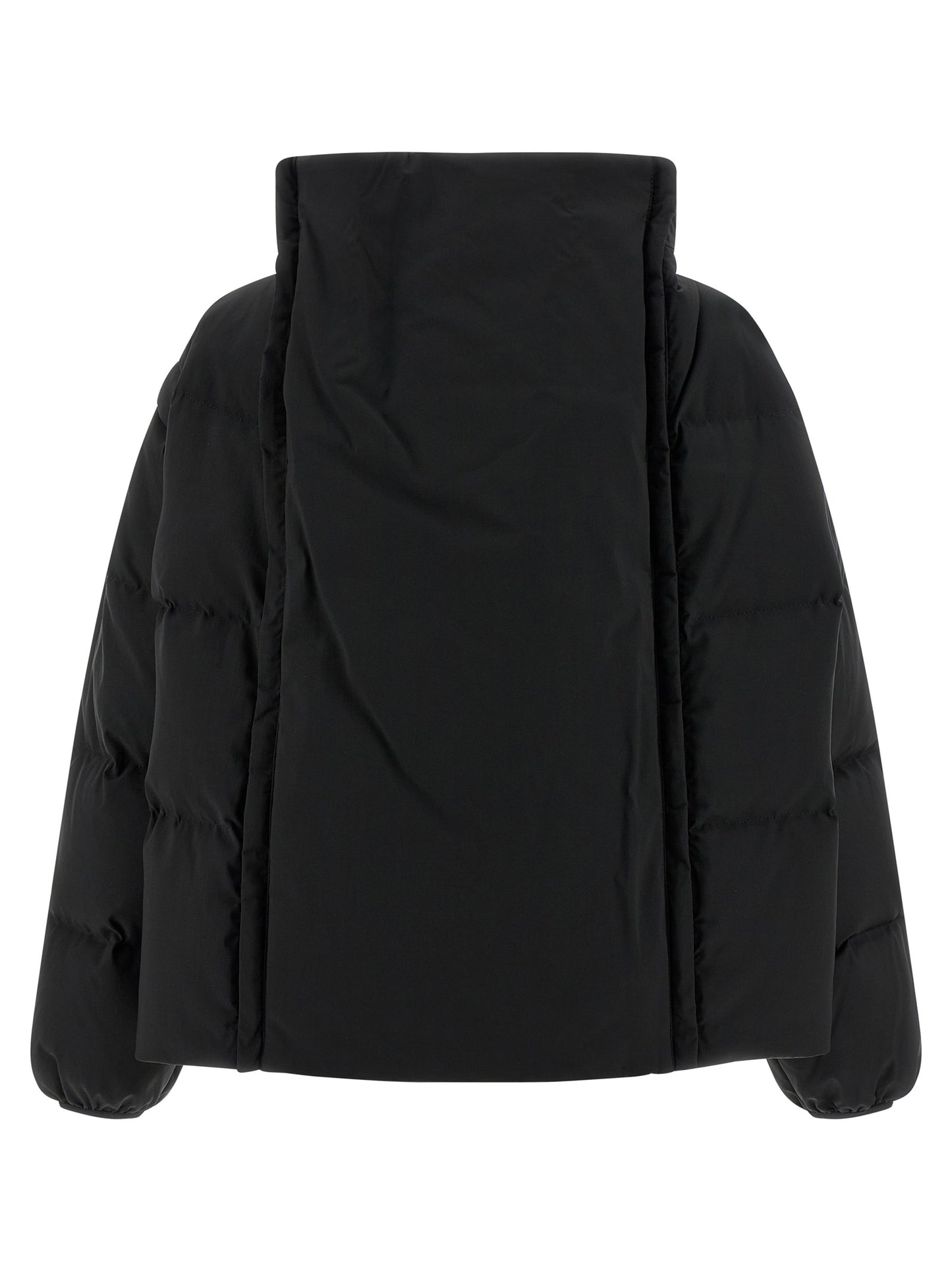 MM6 Maison Margiela Schwarze Polyester-Jacke in voller Länge