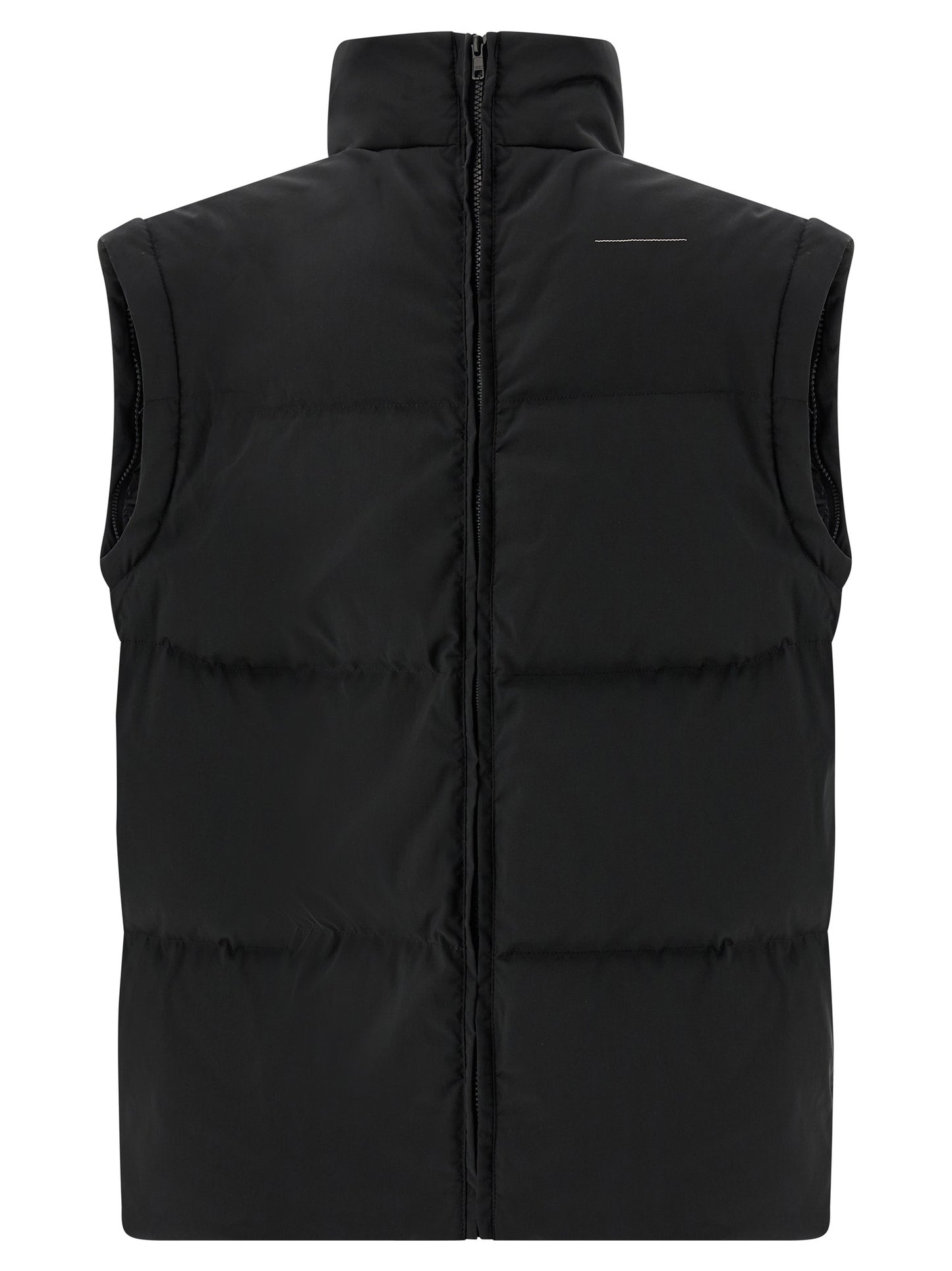 MM6 Maison Margiela Schwarze Polyester-Jacke in voller Länge