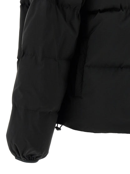 MM6 Maison Margiela Schwarze Polyester-Jacke in voller Länge