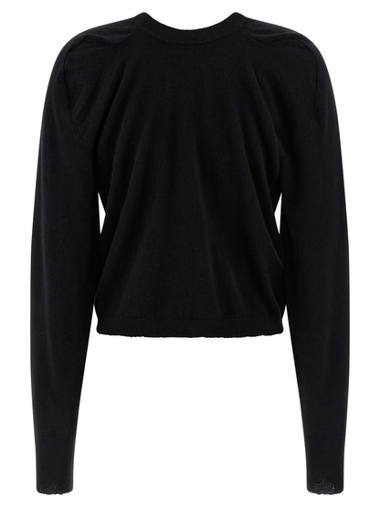 Maison Margiela Schwarzer Cardigan aus Schurwolle