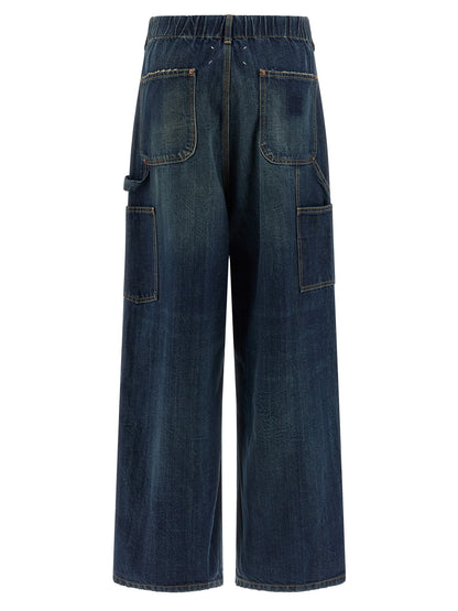 Maison Margiela Blaue Baumwolljeans im Relaxed Fit