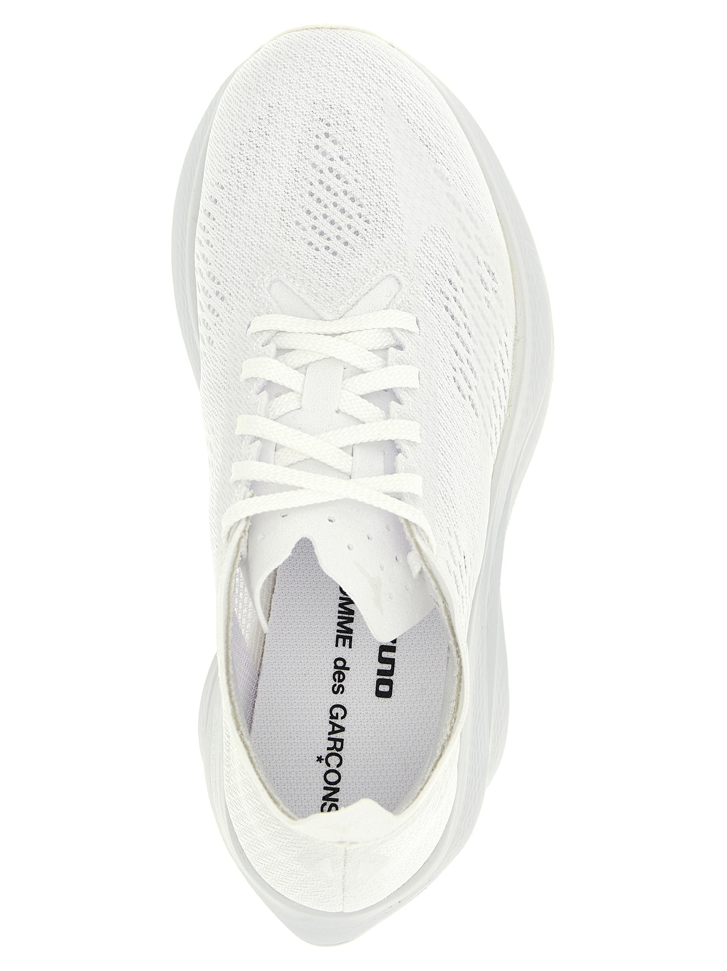 Comme Des Garçons Weiße synthetische Sportsneakers