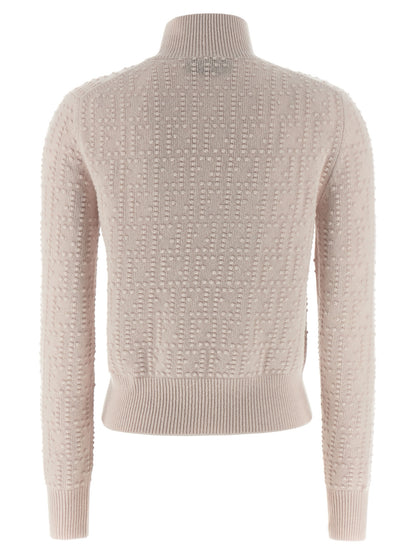 Fendi Mehrfarbige Wollstrickjacke