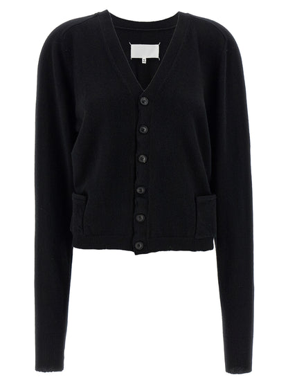 Maison Margiela Schwarzer Wollcardigan