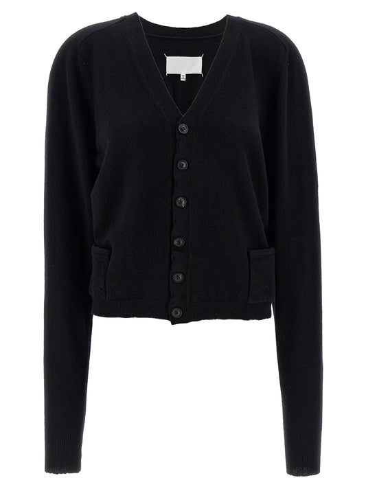 Maison Margiela Schwarzer Wollcardigan