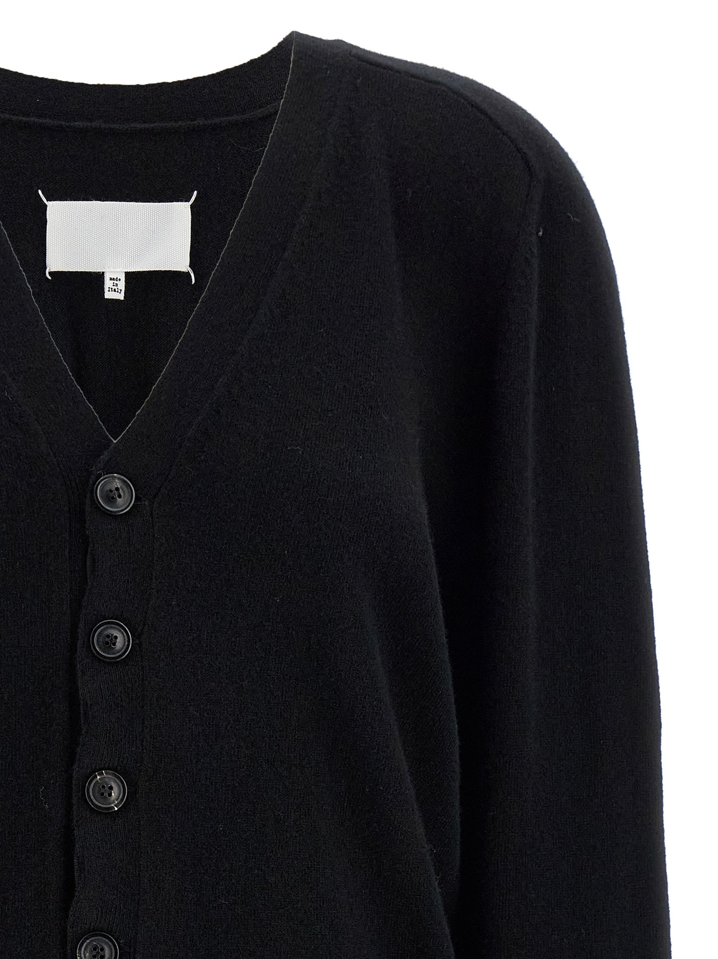 Maison Margiela Schwarzer Wollcardigan