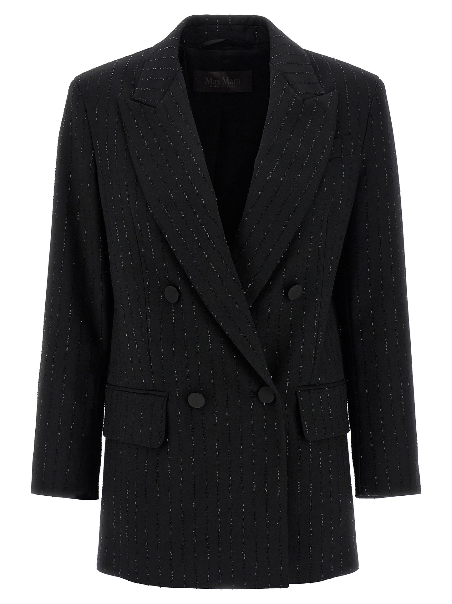 Max Mara Schwarzer Blazer aus reiner Schurwolle