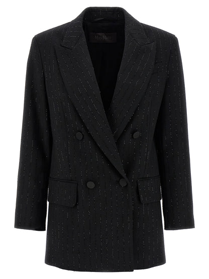 Max Mara Schwarzer Blazer aus reiner Schurwolle