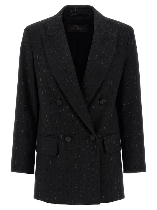 Max Mara Schwarzer Blazer aus reiner Schurwolle