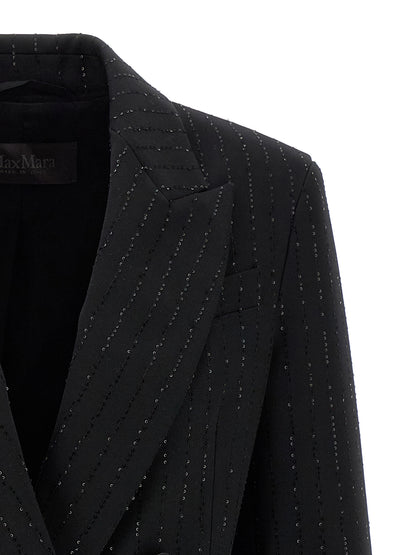 Max Mara Schwarzer Blazer aus reiner Schurwolle
