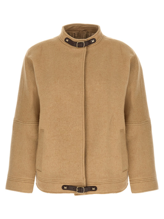 Max Mara Beige Kaschmir Bomberjacke