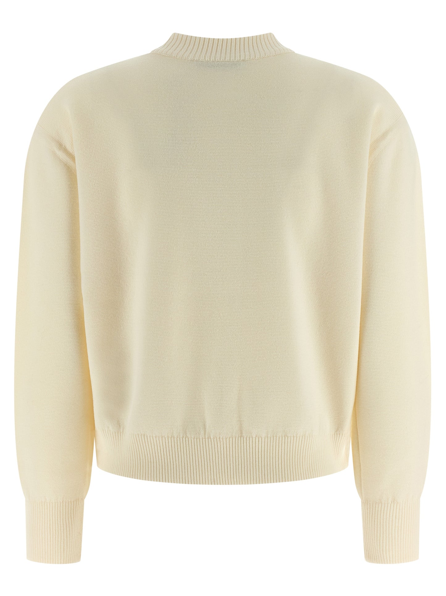 Max Mara Weiße Strickjacke aus reiner Schurwolle