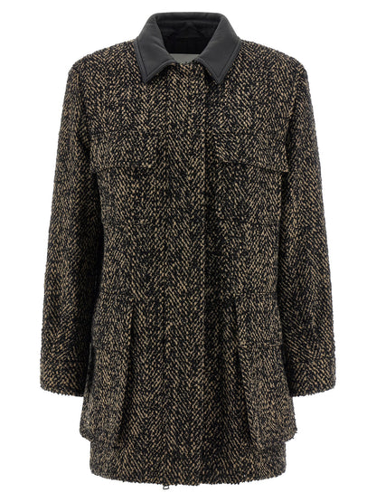 Max Mara Mehrfarbige Jacke aus reiner Schurwolle