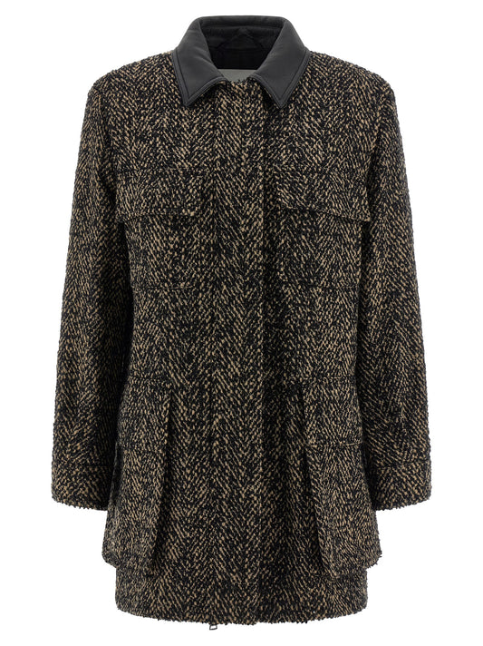 Max Mara Mehrfarbige Jacke aus reiner Schurwolle