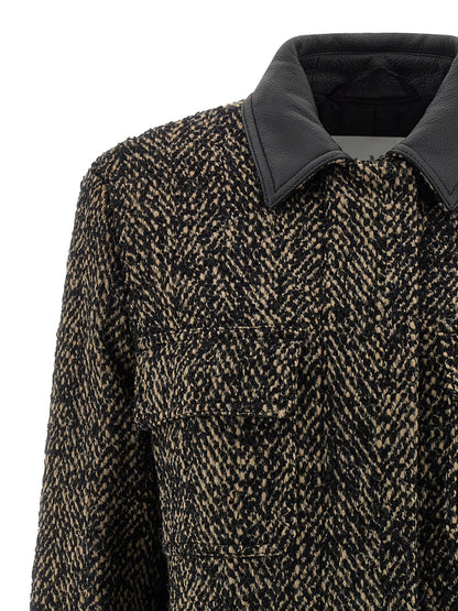 Max Mara Mehrfarbige Jacke aus reiner Schurwolle