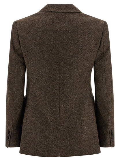 Max Mara Brauner Blazer aus reiner Schurwolle
