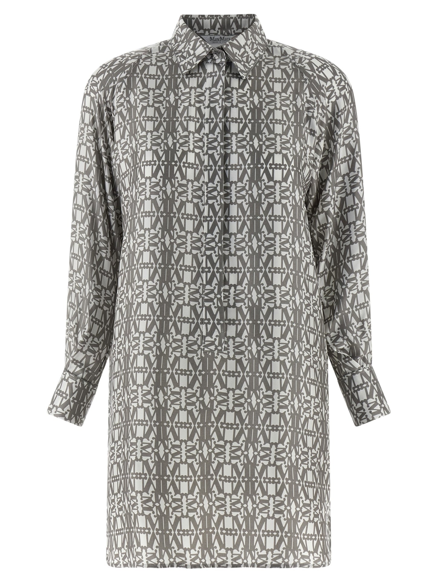 Max Mara Graues Seiden-Minikleid