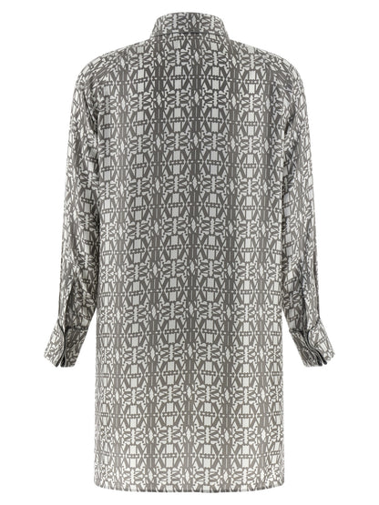 Max Mara Graues Seiden-Minikleid