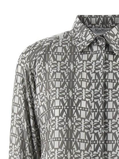 Max Mara Graues Seiden-Minikleid