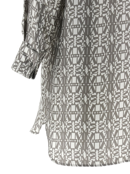 Max Mara Graues Seiden-Minikleid