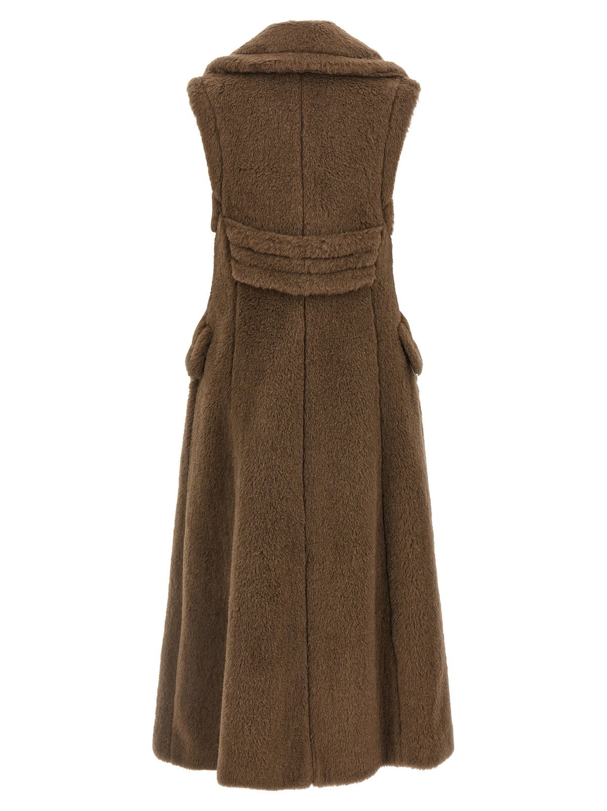 Max Mara Cappotto in Alpaca e Pelle – Marrone