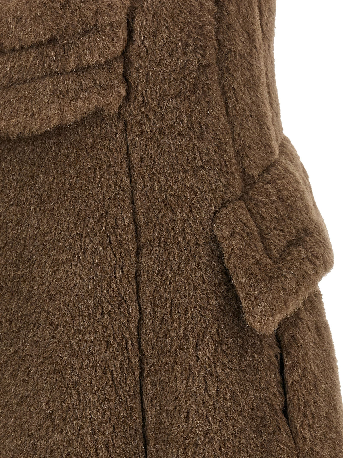 Max Mara Cappotto in Alpaca e Pelle – Marrone