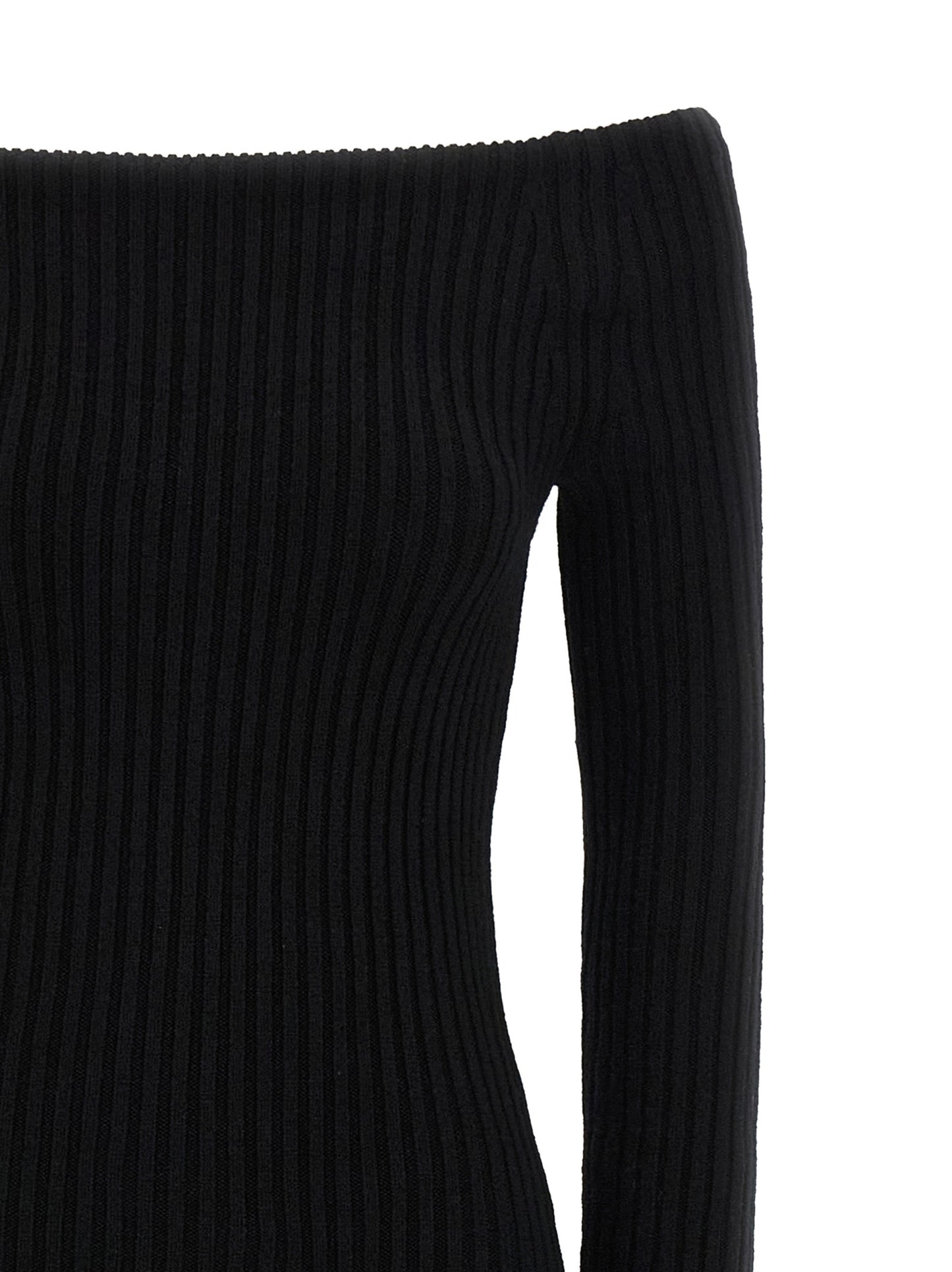 Max Mara Langes Wollkleid in Schwarz